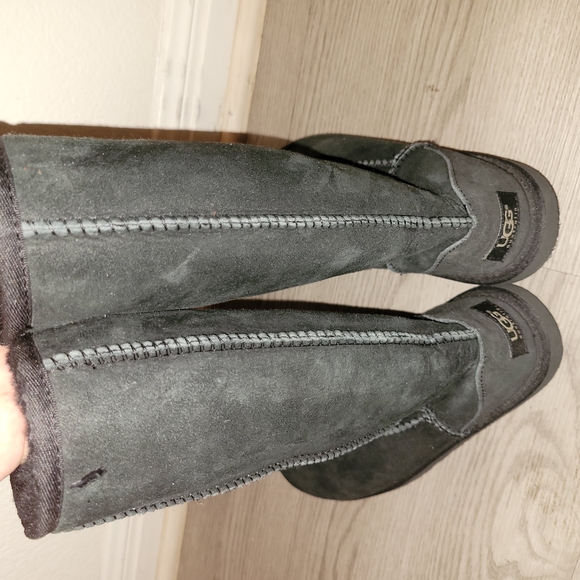 Ugg girls Black Suede Tall Boots - Picture 3 of 8